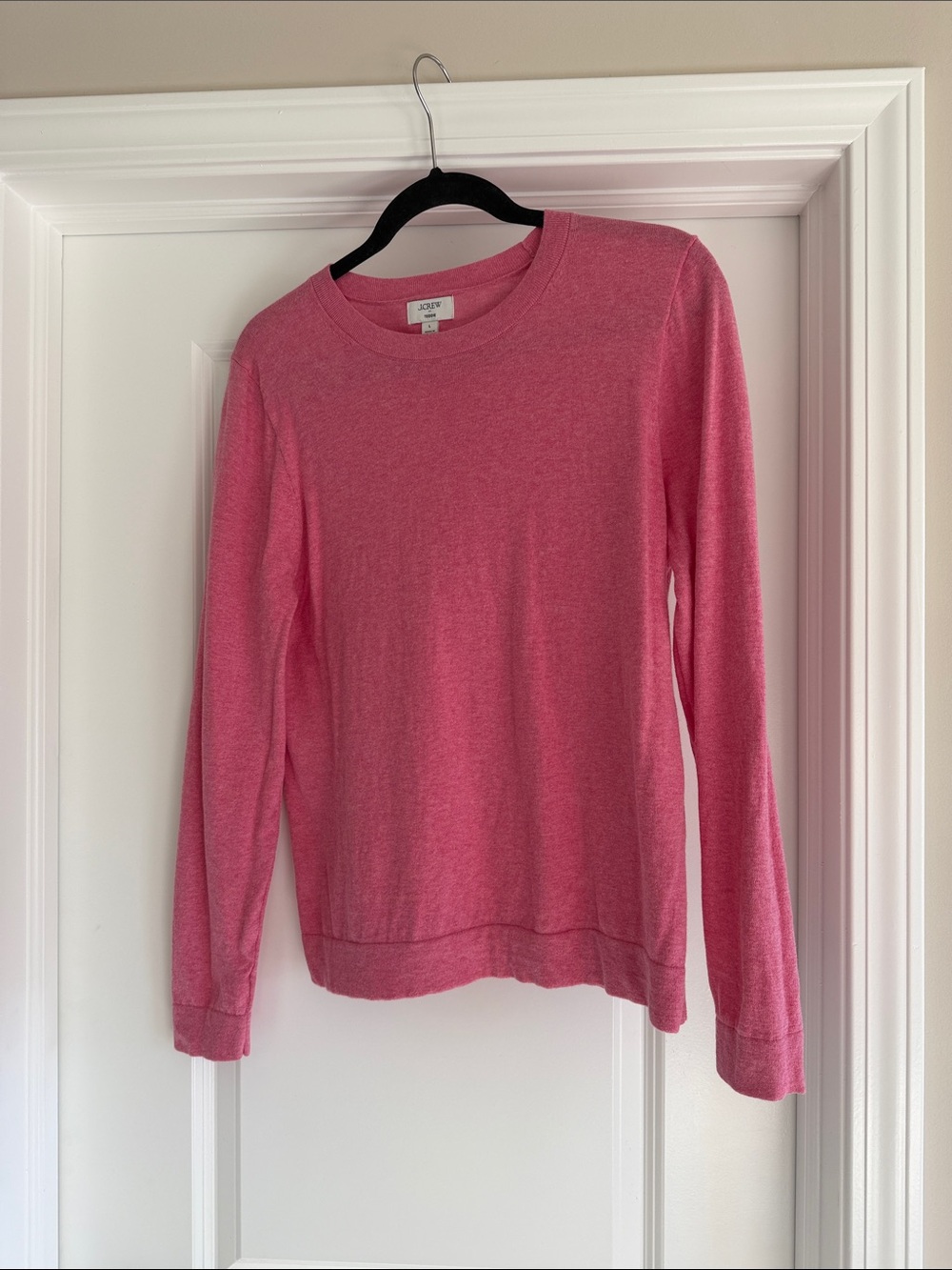 J. Crew Pink Teddie Lightweight Sweater